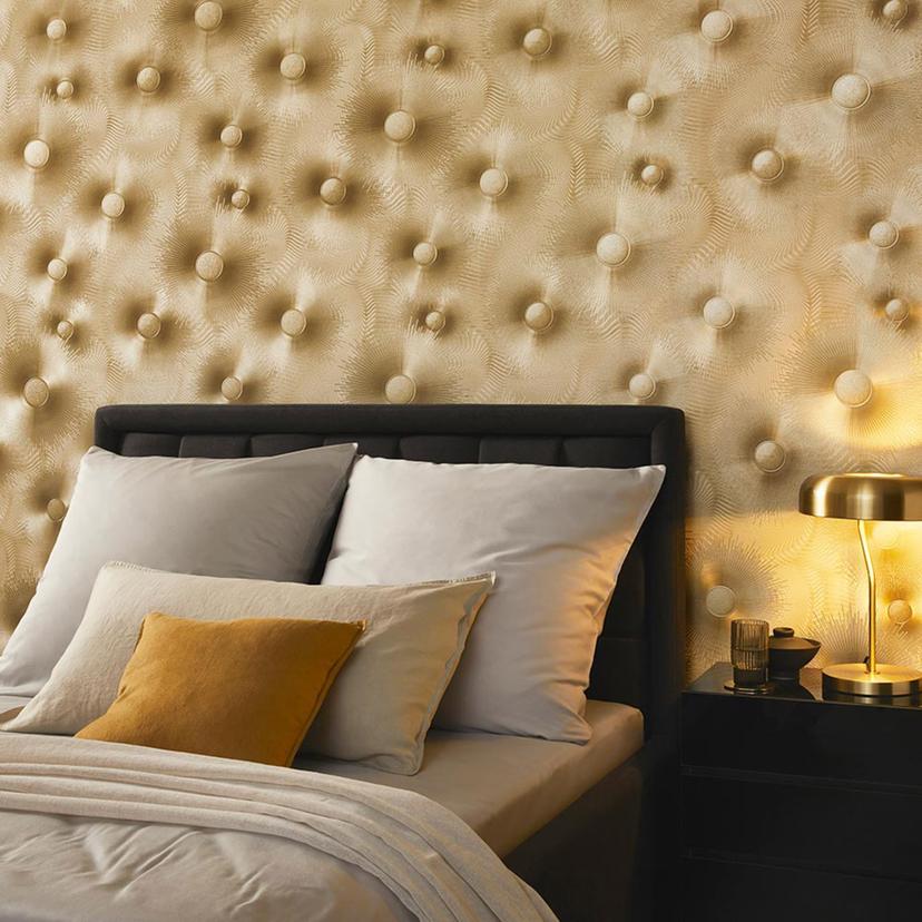 Elle Decoration Patroonbehang Beige
