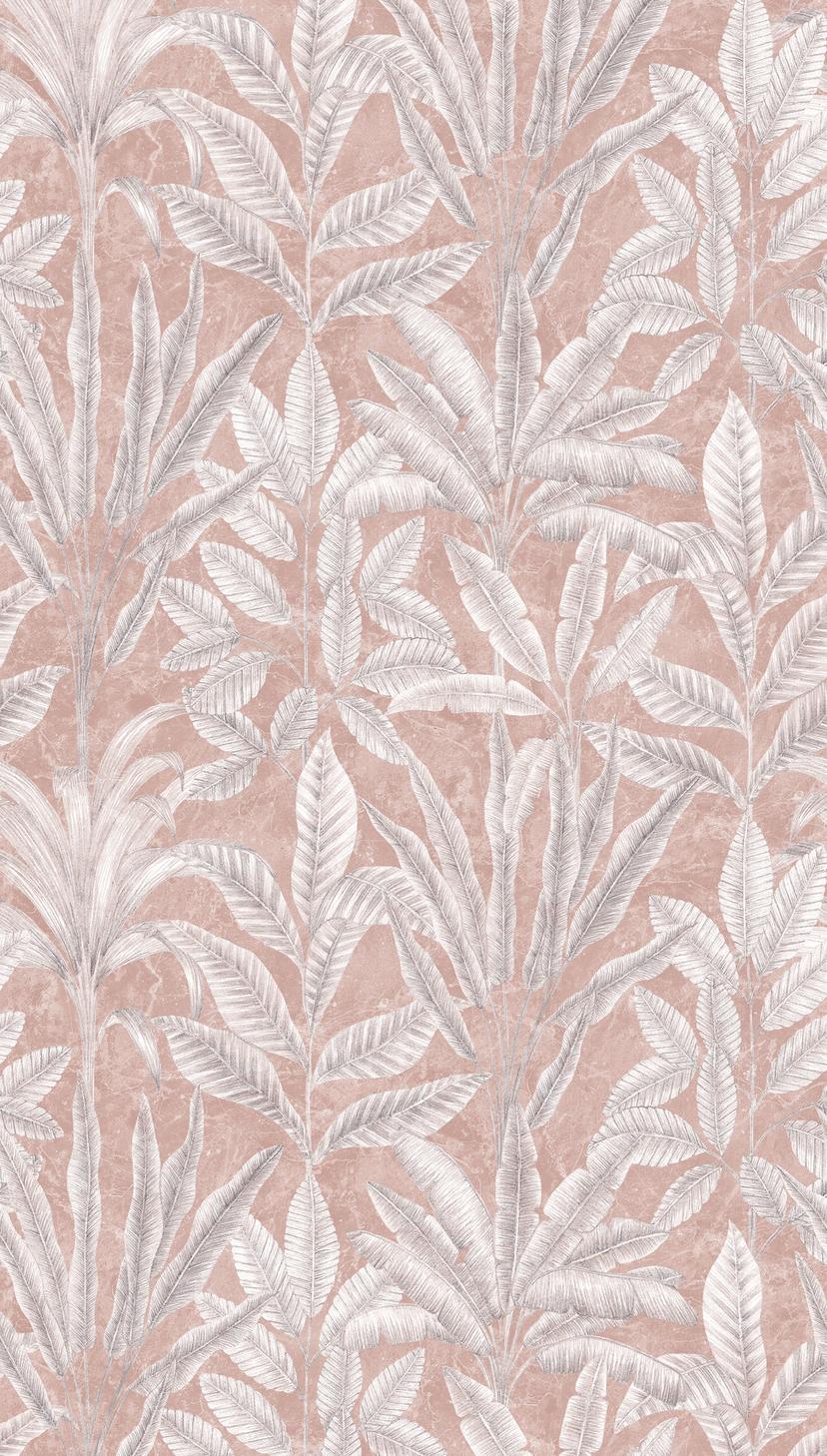 Jungla rosa gris - Fotomural tejido-no tejido Livingwalls - mate y liso