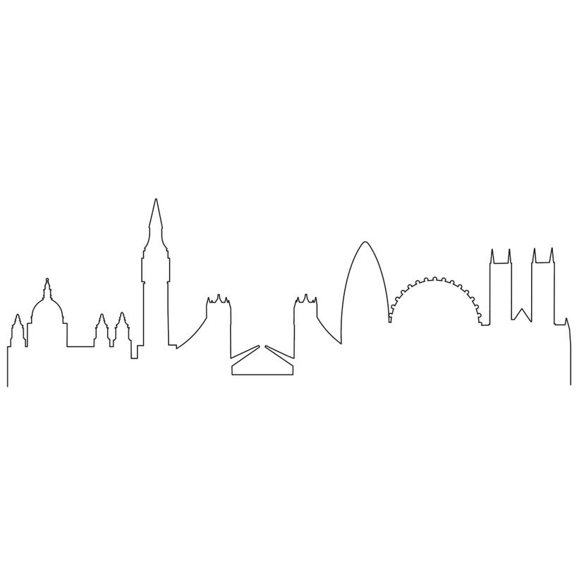 Adesivo murale - Londra Skyline