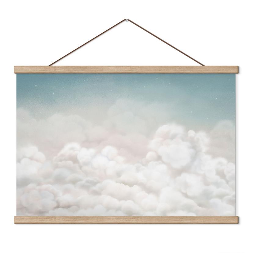 Kinderkamer Textielposter Rustige wolken - Oliver Robins