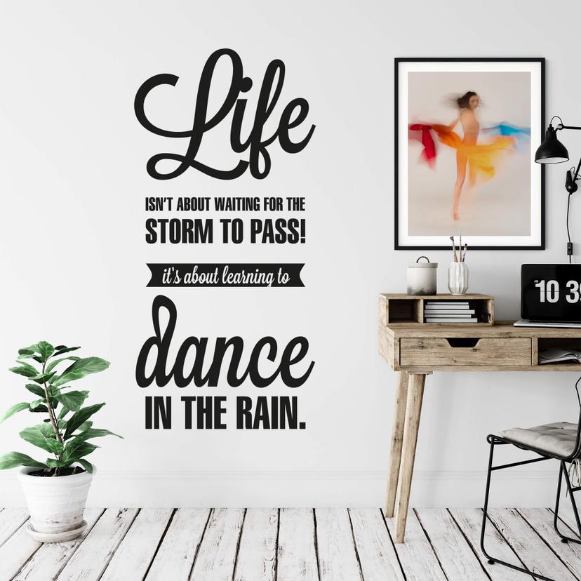 Sticker mural - Life isn't about...