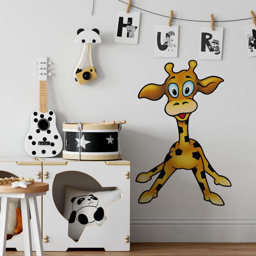 Sticker mural - Girafe Rigolote
