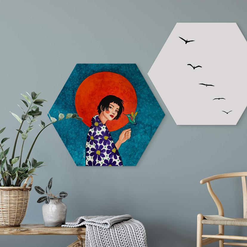 Hexagon Dibond Hülya - Leaving it Behind