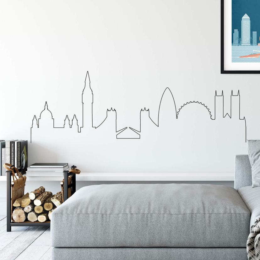 Muursticker Londen Skyline Outline