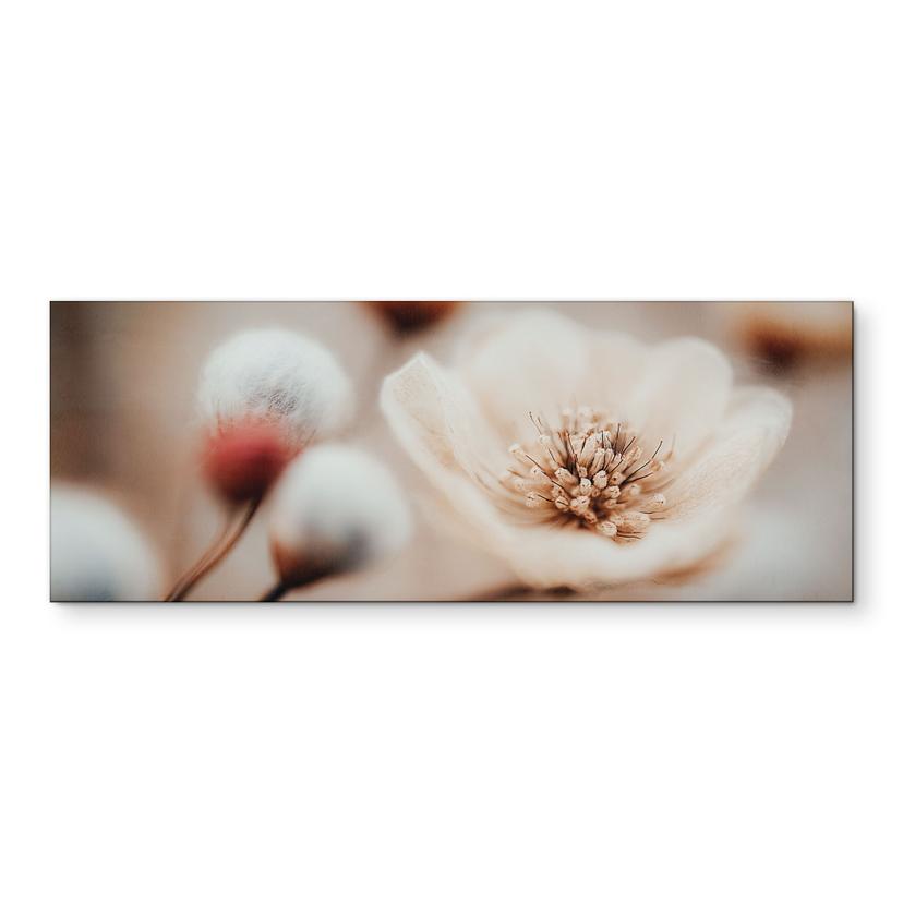 Billede Boho Blossom Soft Beige - Treechild panorama – print på aluminium