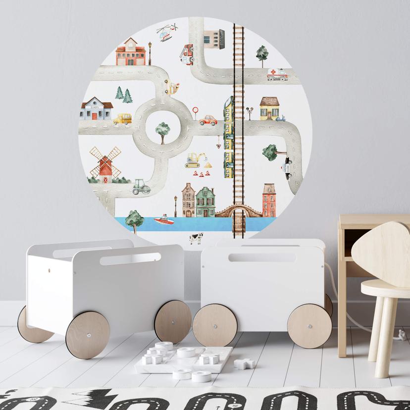 Oliver Robins Wallsticker - Legegade - Runde
