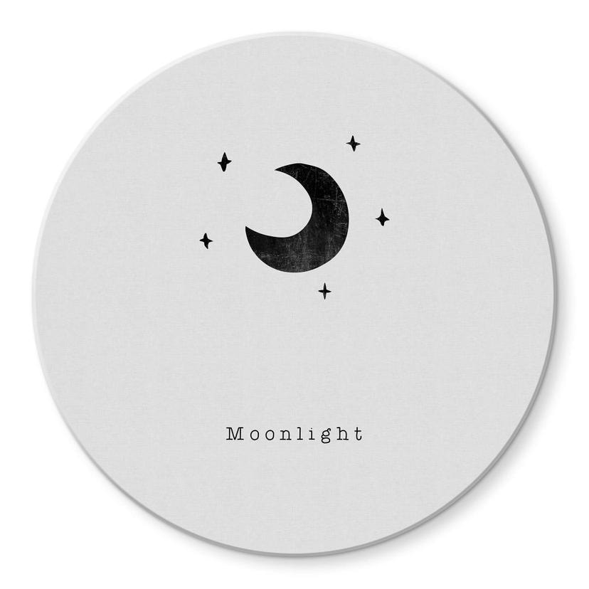 Tableau sur verre rond Orara Studio - Moonlight