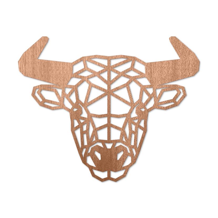 Decoro in legno origami - Toro