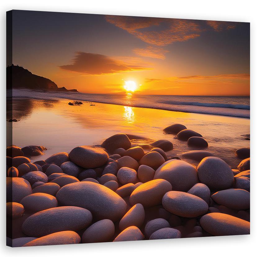 Leinwandbild Sonnenuntergang Landschaft