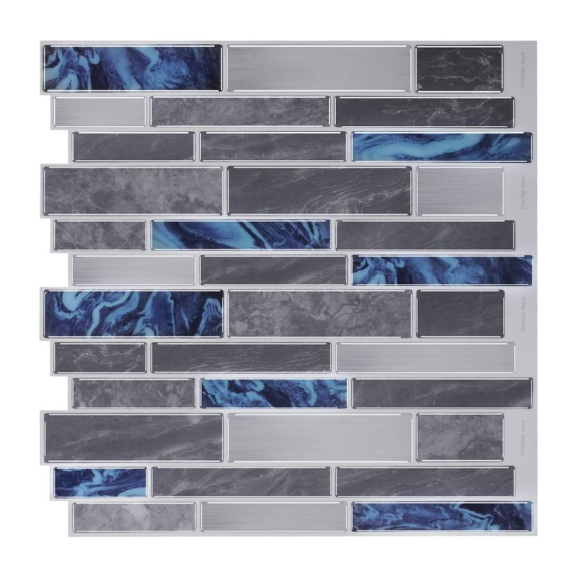 Adesivo per piastrelle effetto 3D - set di 4 ciascuno 30,5 x 30,5 cm