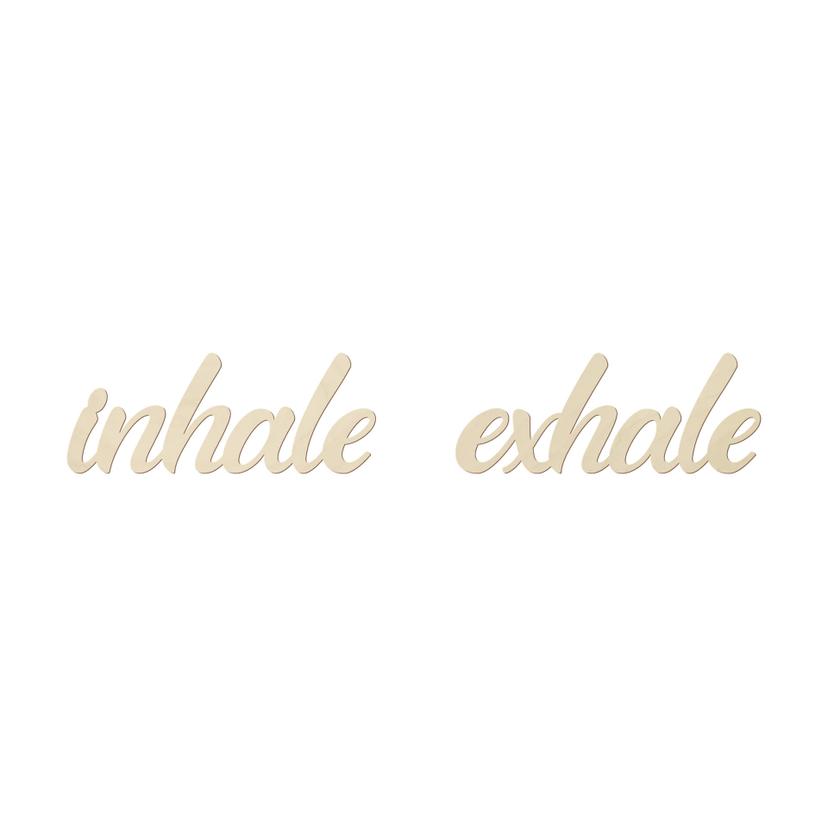 Décoration en bois placage peuplier inhale exhale