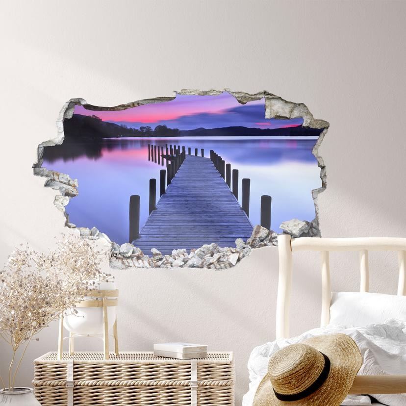 3D Wallsticker sø-panorama