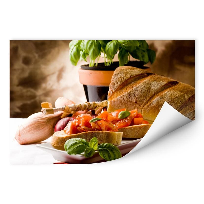 Zelfklevende Poster - Bruschetta