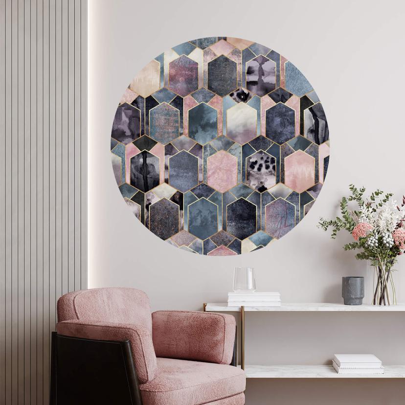 Muursticker Fredriksson Rond - Pink Dream