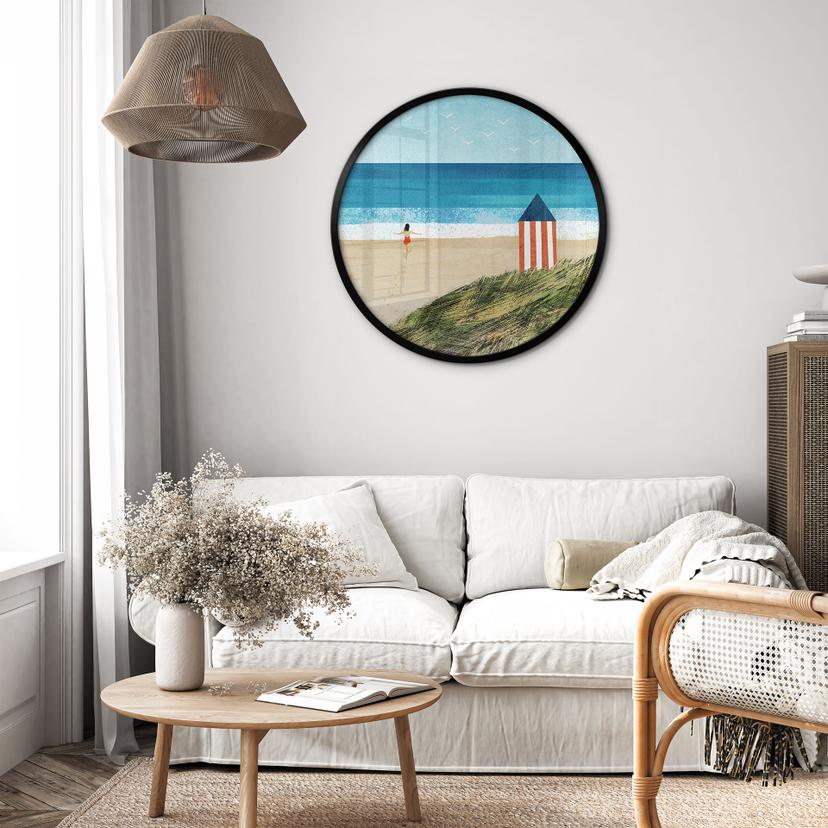 Poster vacanze al mare con vista sulle dune - Rivers - Round