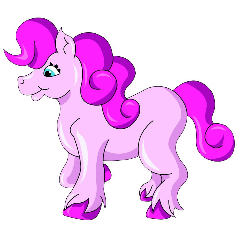 Adesivo murale - Pony rosa