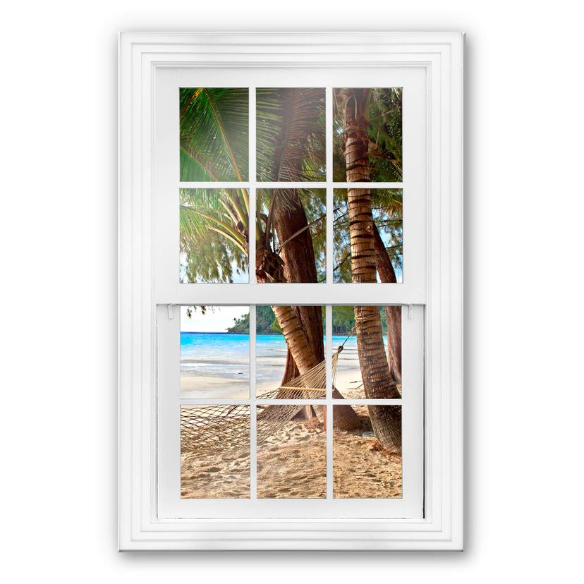 Trompe L'oeil op glas - Hangmat