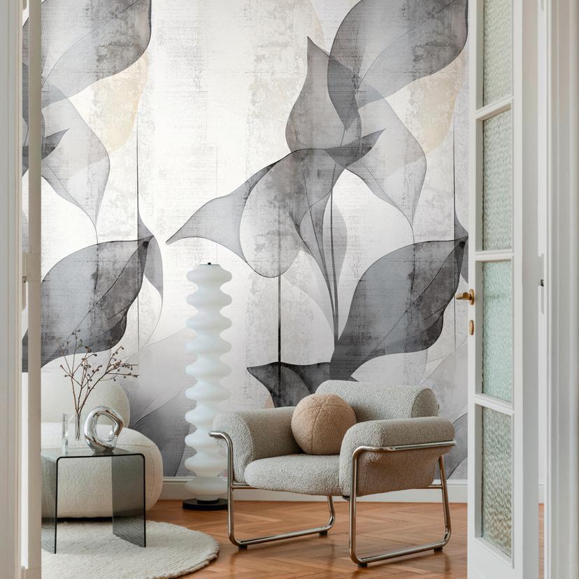 COSMOPOLITAN design fototapet sort hvid beige - moderne ikke-vævet tapet med mønster