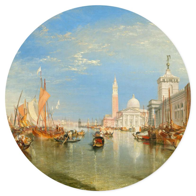 Wallsticker Turner - Venedig, Dogana och S. Giorgio Maggiore - Rund