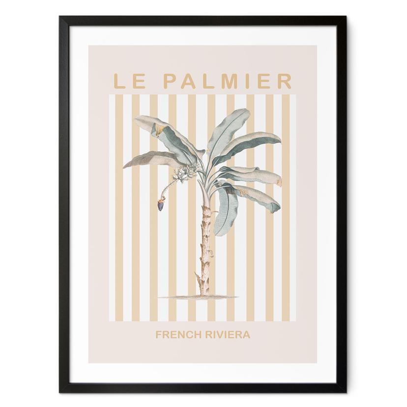 Plakat Palmetræ på den franske riviera - Grace Digital Art