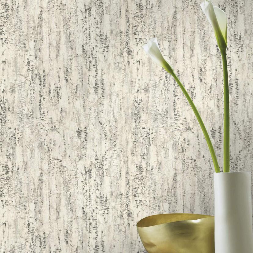 Rasch papier peint intissé, papier peint à motifs Composition gris blanc