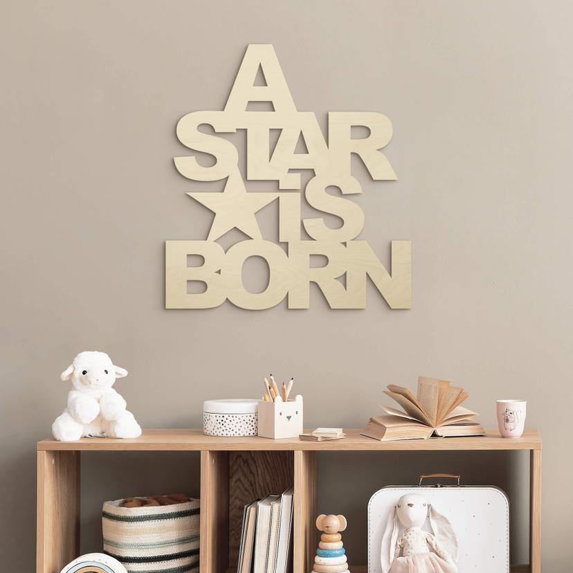 Træbogstaver - A Star Is Born