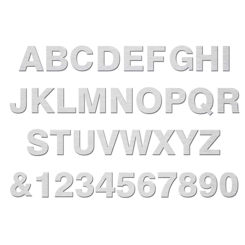 Lettres décoratives en alu-Dibond - Effet argenté