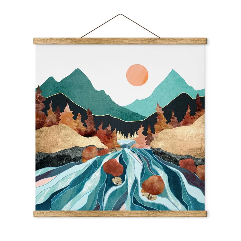 Tekstil plakat Bjergland flod - SpaceFrog Designs
