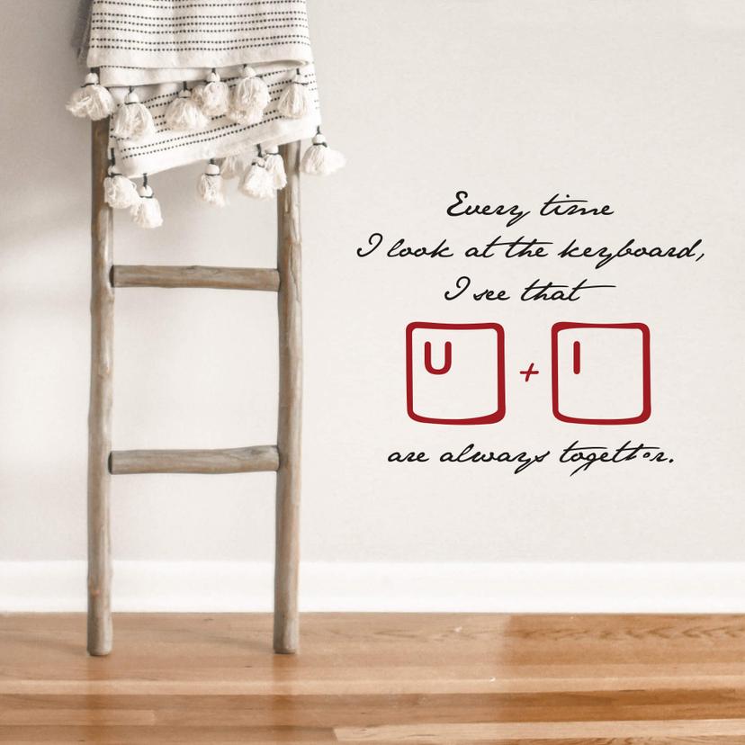 Wallsticker - Every time I look... (2-farvet)