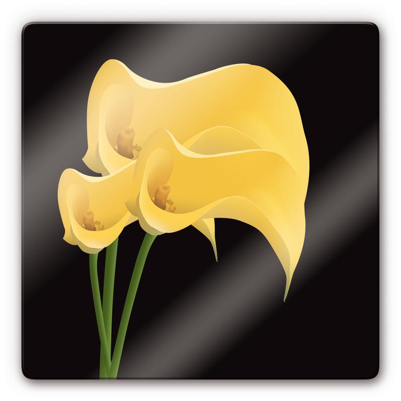 Glasbillede - Calla Lilje 2
