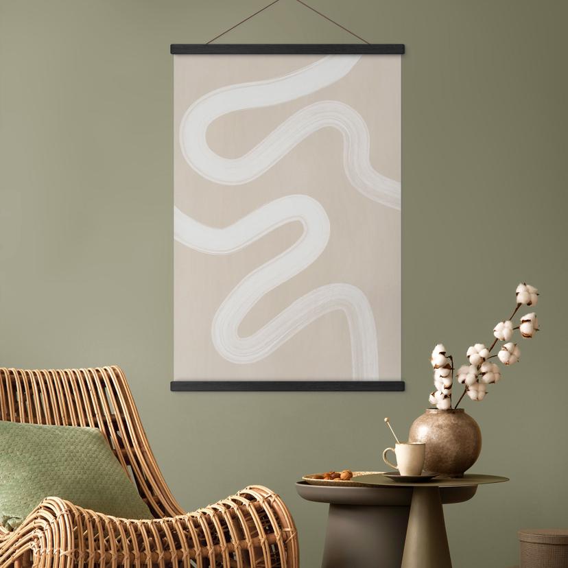 Textil poster One Line Art - Mjukström - Ristova