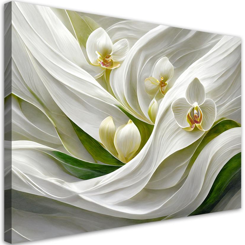 Leinwandbild Orchideen abstrakt 3D