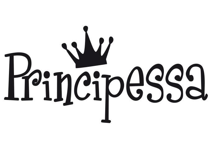 Adesivo murale Principessa (bicolore)