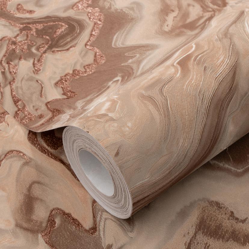 Papel pintado no tejido HECHIZO MÍSTICO Elle Decoración 4, terracota