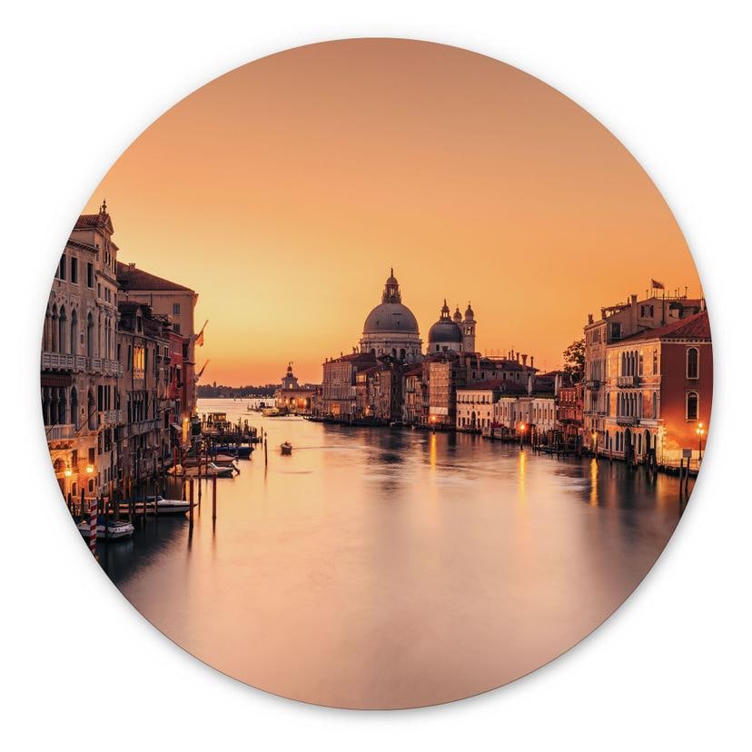 Dibond vægdekoration Solnedgang i Venedig - Zhang – print på aluminium (Alu-Dibond)