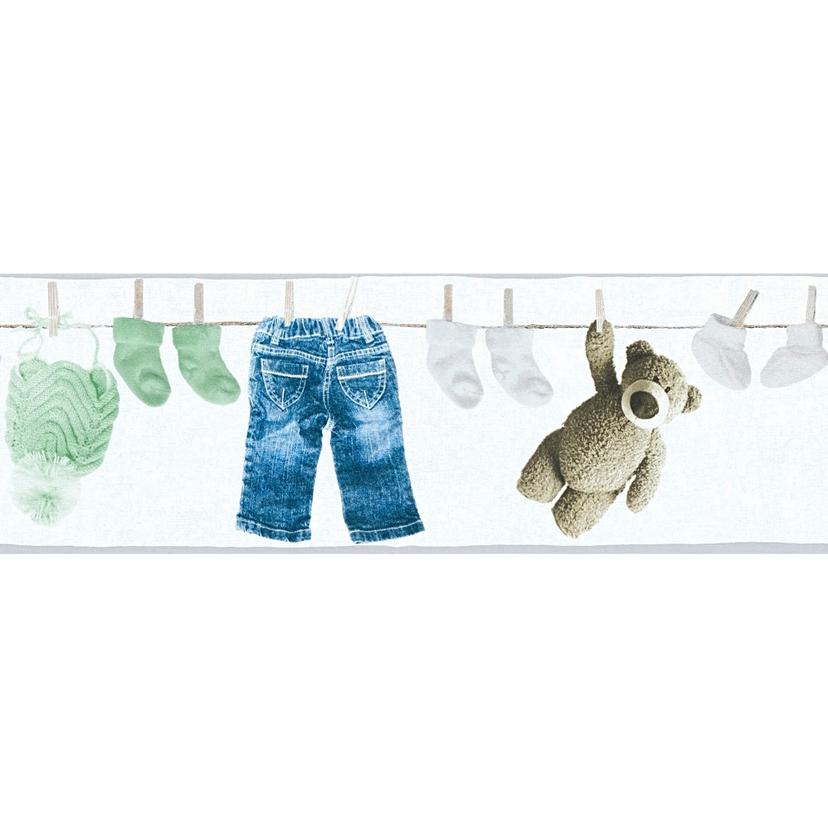 Bordo decorativo A.S. Création Little Stars verde