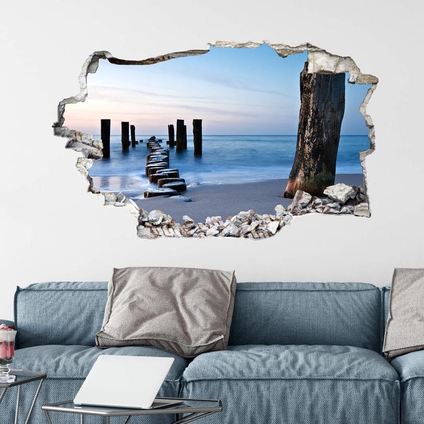 3D Wallsticker Shore om aftenen