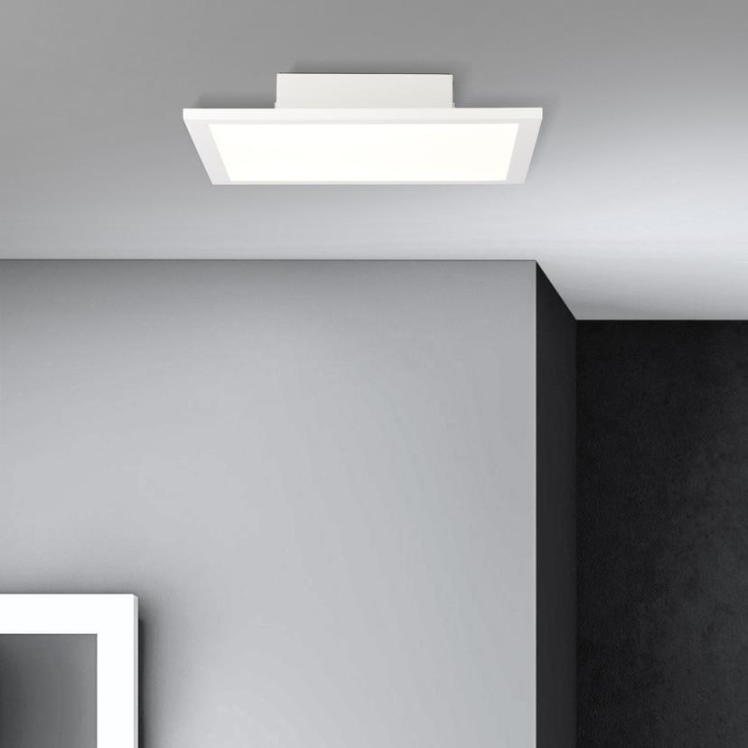 Aufbaupaneel Constantin, weiß, 29,5 x 29,5 cm, Metall Led panel, dimmbar
