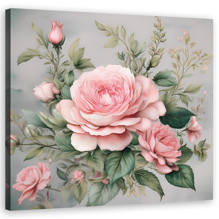Leinwandbild Rose Shabby Chic Blumen