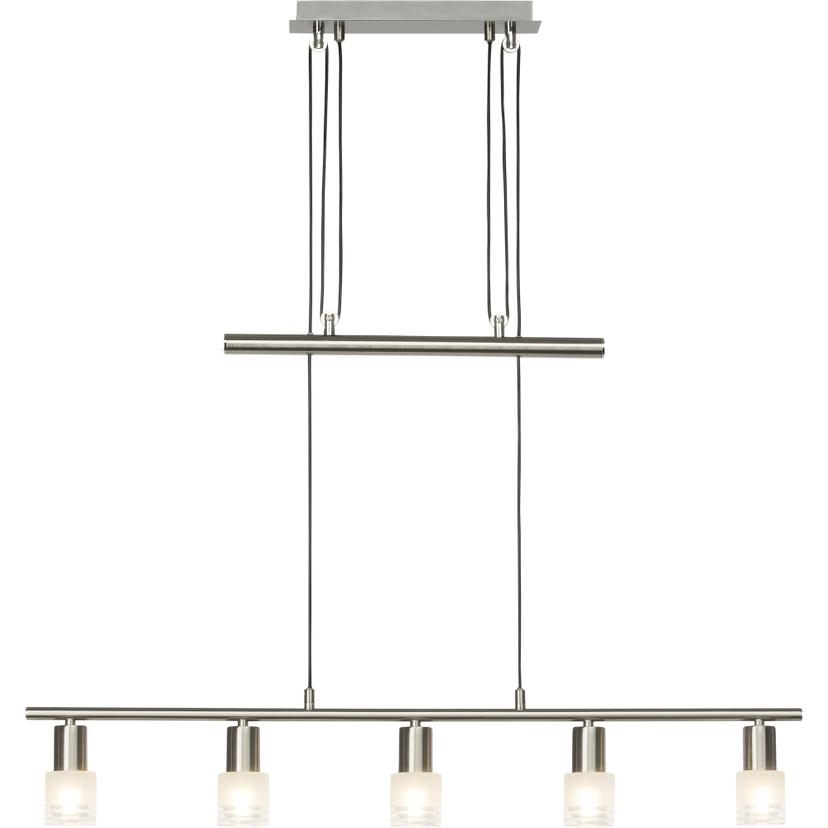 Pendelleuchte Lana, metallic, 4, 173 x 90,5 cm, Glas Pendellampe