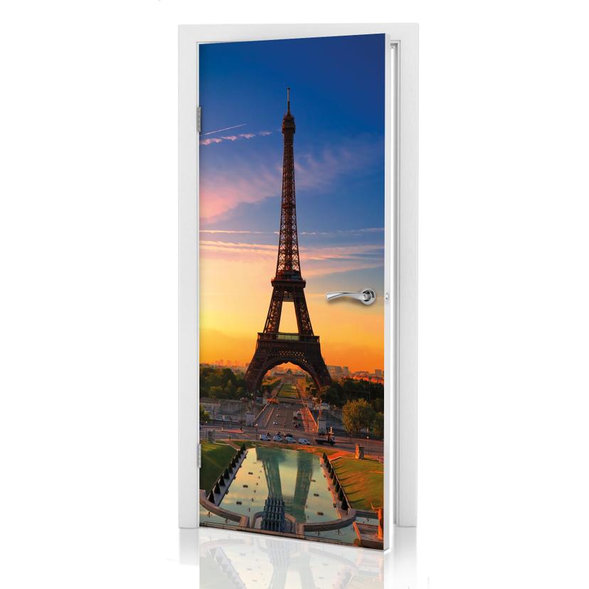 Türdesign Eiffelturm im Sonnenuntergang 91x200 cm