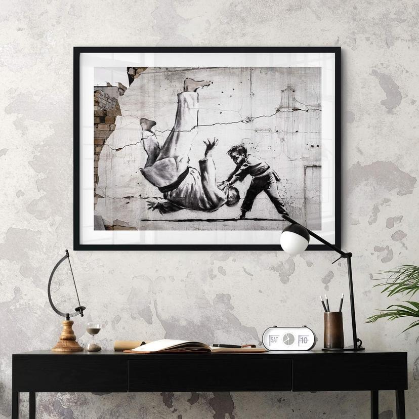 Poster Banksy in Oekraïne - Judoka