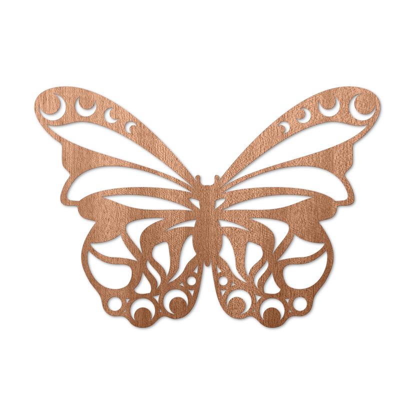 Decorazione in mogano - Farfalla origami