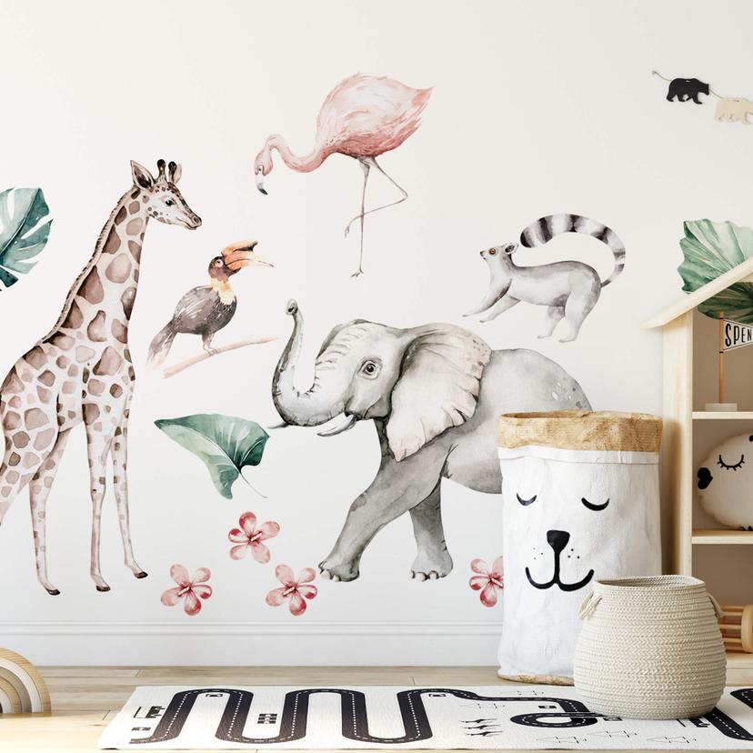 Adesivo murale Kvilis - Set giungla (12 pz.)