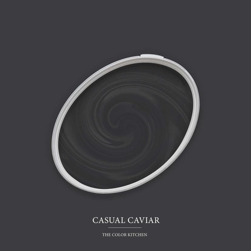 Peinture murale noir satiné mat - THE COLOR KITCHEN Casual Caviar