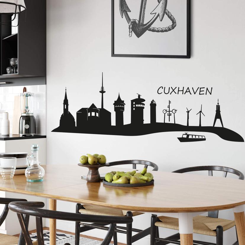 Wandtattoo Cuxhaven Skyline
