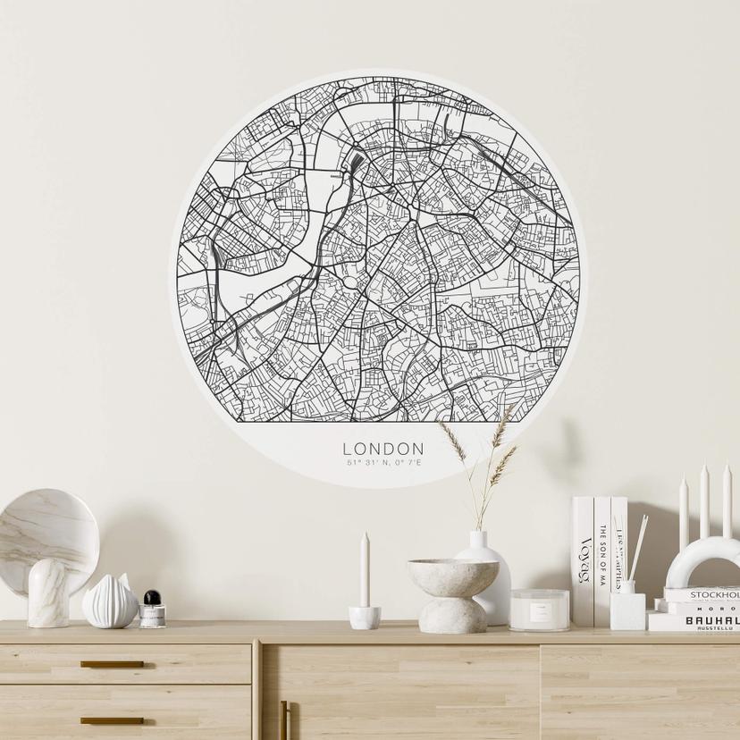 Muursticker rond - Londen