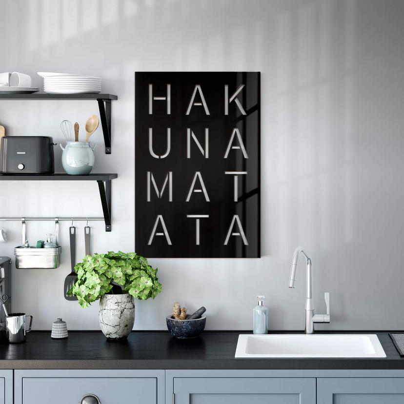 Cuadro decorativo cristal acrílico - Tablero Hakuna Matata