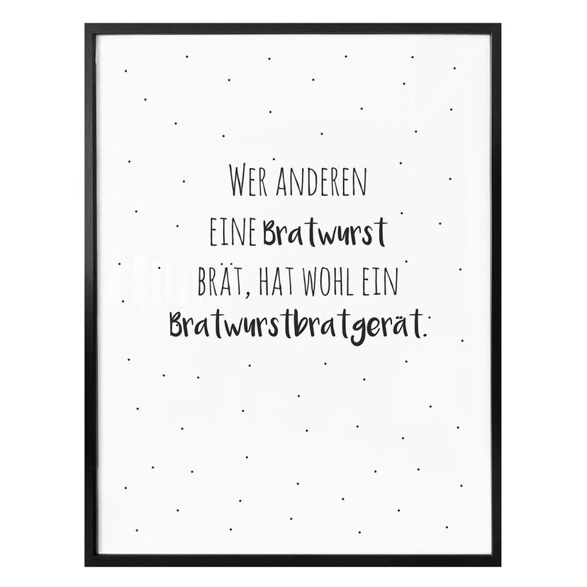 Poster Zungenbrecher - Bratwurstbratgerät