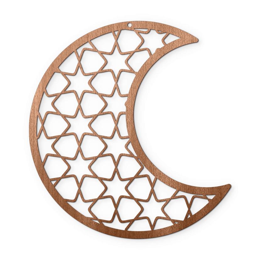 Decoro in legno Ramadan - Luna